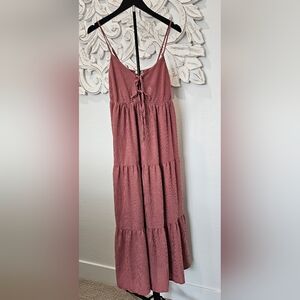 NWT Blu Pepper Mauve/Pink Striped Lined Bohemian Maxi SunDress  Sz Small & Large